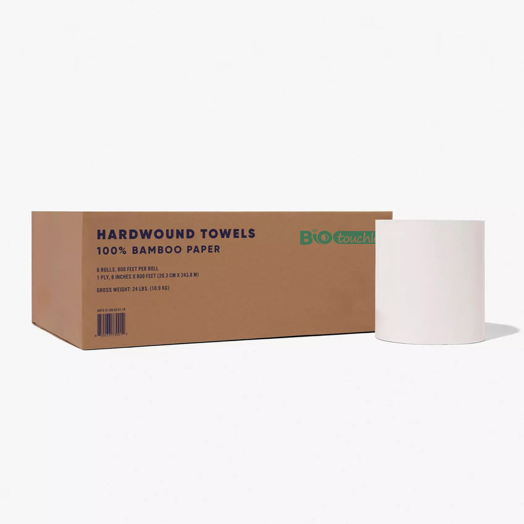 Bamboo Commercial Hardwound Towels 800 feet, 24 Cases Per Pallet